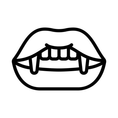 Vampir Ağzı ikon vektör çizimi