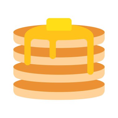 Krep Yığını Simgesi Basit Vektör İllüstrasyonu