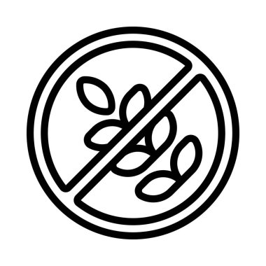 gluten içermeyen web simgesi vektör çizimi