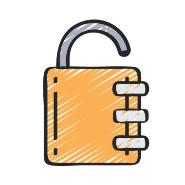 lock icon, vector illustration simple design