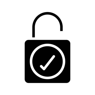 lock icon, vector illustration simple design