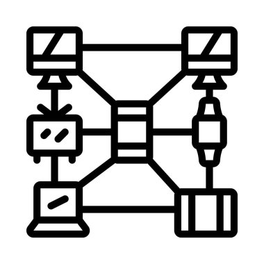 ağ simgesi, vektör illüstrasyonu basit tasarım