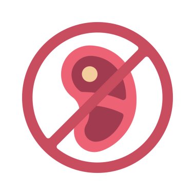 Biftek Ağ ikonu vektör çizimi yok