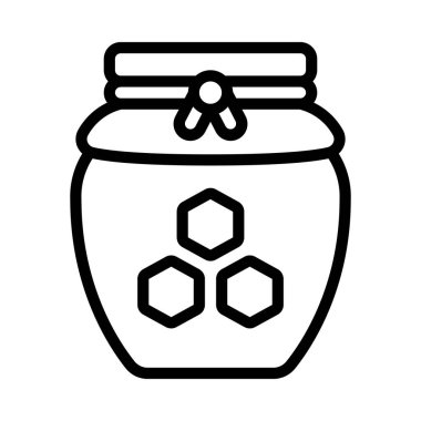 Honey Jar simge vektör illüstrasyon tasarımı