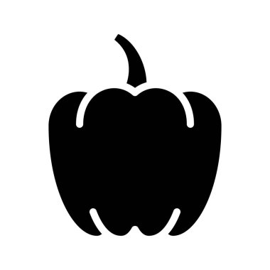 Bell Pepper Sebze ikon vektör çizimi 