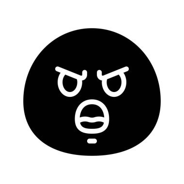 Sürpriz Sinirli Web simgesi vektör illüstrasyonu