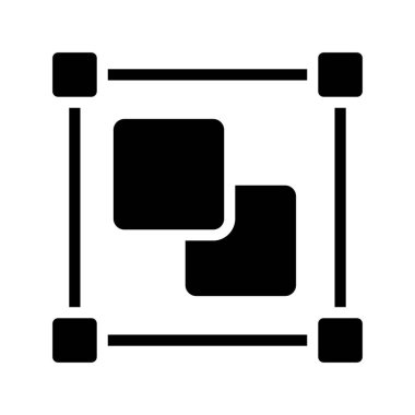 Grup Şekilleri Web simgesi vektör çizimi