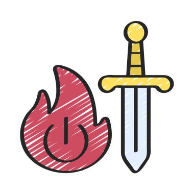 Üzerinde Güçlü Silah Ağı ikon vektör illüstrasyonu