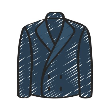 Takım Elbise Ceketi Web simgesi vektör illüstrasyonu