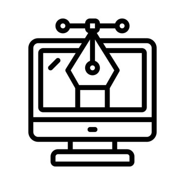 Vektör Tasarımı Uygulama Web simgesi vektör illüstrasyonu