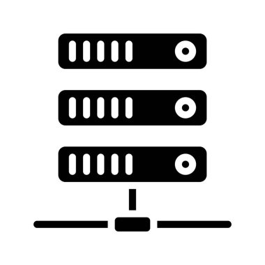 Ağ Sunucusu Web simgesi vektör illüstrasyonu