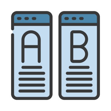 AB Test Ağ simgesi vektör illüstrasyonu