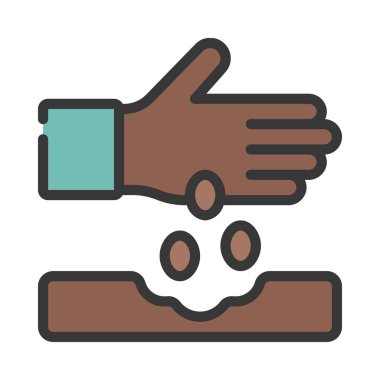 Tohum ekme simgesi, vektör illüstrasyonu