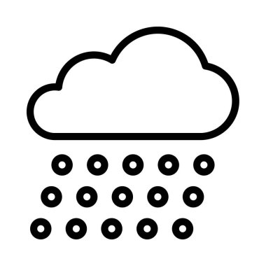 Kar yağışı Bulutu ikon vektör çizimi 