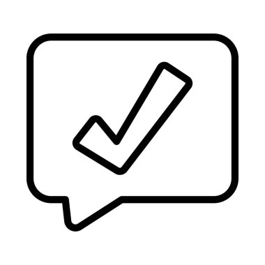 İleti simgesini, vektör illüstrasyonunu kontrol et