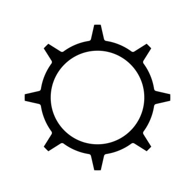 beyaz arkaplanda dişli vektör çizimi.