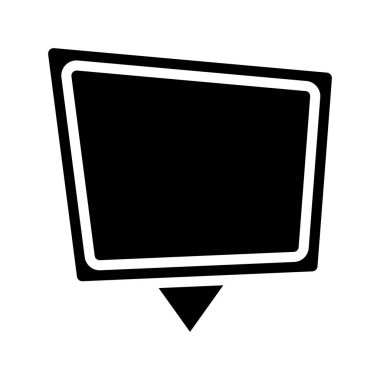 Beyaz arkaplanda Banner simgesinin vektör illüstrasyonu 