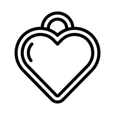 Kalp Kolyesi simgesi, vektör illüstrasyonu