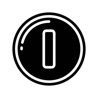 Bozuk para simgesi, vektör illüstrasyonu basit tasarım