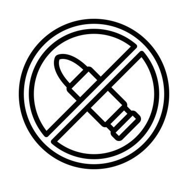 Kurşun İmza simgesi yok, vektör illüstrasyonu basit tasarım