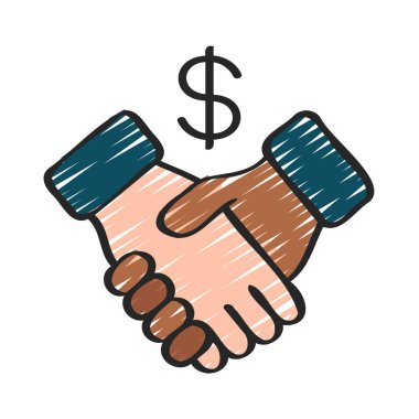 Mali Anlaşma web simgesi vektör illüstrasyonu