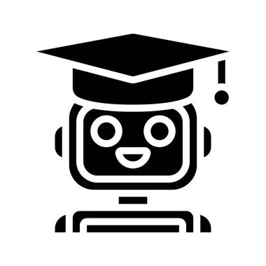 Makine Öğrenme simgesi, vektör illüstrasyonu                   