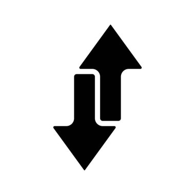 Yukarı ve Aşağı Oklar web simgesi vektör çizimi