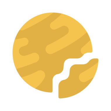 Çatlak Gezegen Web simgesi vektör çizimi