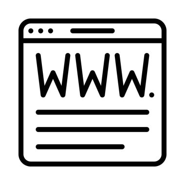 Web sitesi simgesi, vektör illüstrasyonu basit tasarım