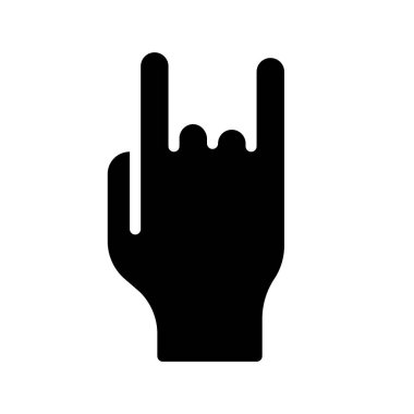 Rock Hand Back simgesi, vektör illüstrasyonu basit tasarım