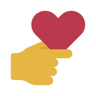 Aşk web simgesi vektör illüstrasyonunu ver