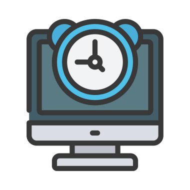 Alarm Uygulaması simgesi, vektör illüstrasyonu basit tasarım