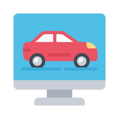 Yarış Oyunu simgesi, vektör illüstrasyonu basit tasarım