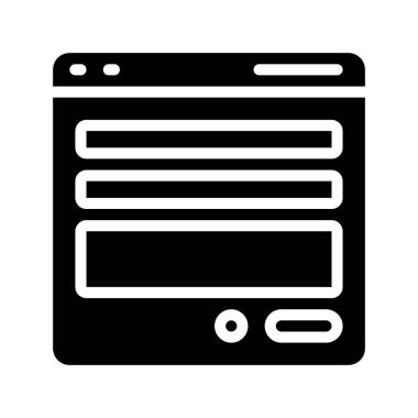 Web sitesi simgesi, vektör illüstrasyonu basit tasarım