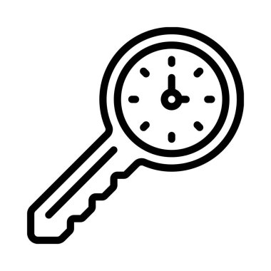 zaman yönetimi ve zaman kavramı simgesi, vektör illüstrasyonu basit tasarım