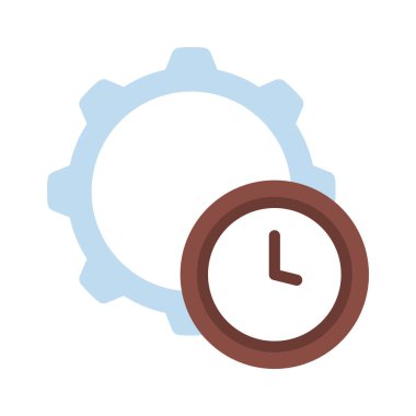 zaman yönetimi simgesini beyaz arka plan üzerinde