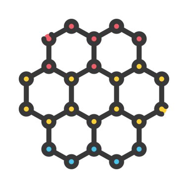 Moleküller web simgesi vektör çizimi