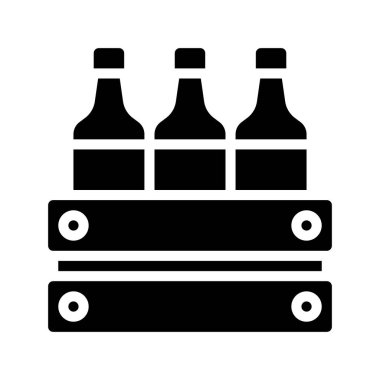 Bira Sandığı Web simgesi vektör illüstrasyonu