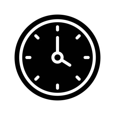 Saatin vektör illüstrasyonu modern simge            