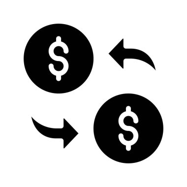 Ticaret Para simgesi, vektör illüstrasyonu 