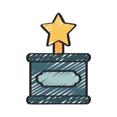 Yıldız Ödülü Web simgesi vektör illüstrasyonu