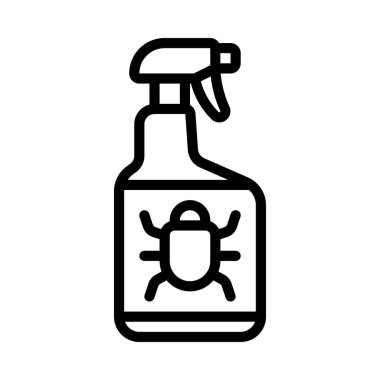 Böcek ilacı spreyi şişe simgesi, vektör illüstrasyonu basit tasarım