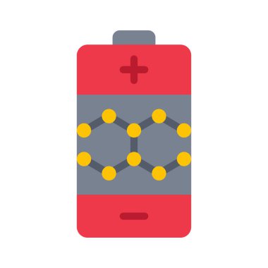 Nano Materyal simgesi, vektör illüstrasyonu basit tasarım