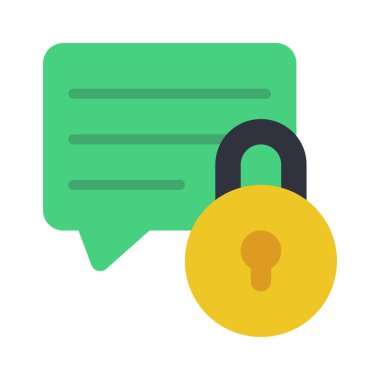 Güvenli Mesajlaşma Ağı vektör illüstrasyonuName