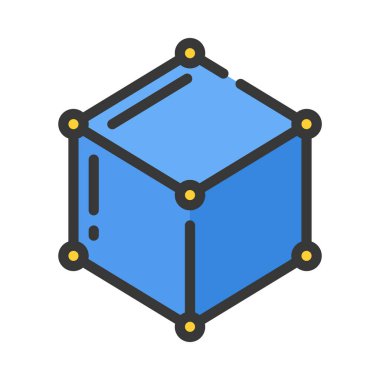 Üç Boyutsal Tasarım Web vektör çizimi