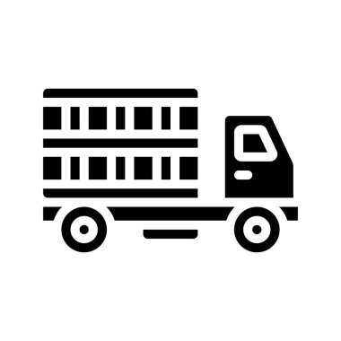 Çiftçi Lorry web simgesi, vektör illüstrasyonu                      