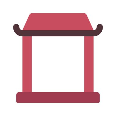 Küçük Tapınak web simgesi vektör illüstrasyonu