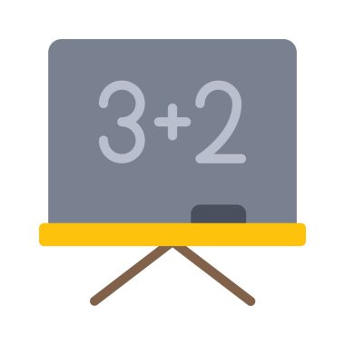 Matematik Dersi web simgesi vektör illüstrasyonu