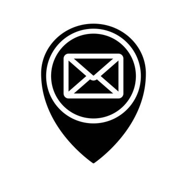 Basit konum simgesi, vektör illüstrasyonu