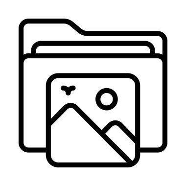 Resim Dizini simgesi, vektör illüstrasyonu 